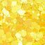 Glitter per decorazioni - giallo - dettaglio