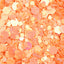 Glitter per decorazioni - arancione - dettaglio