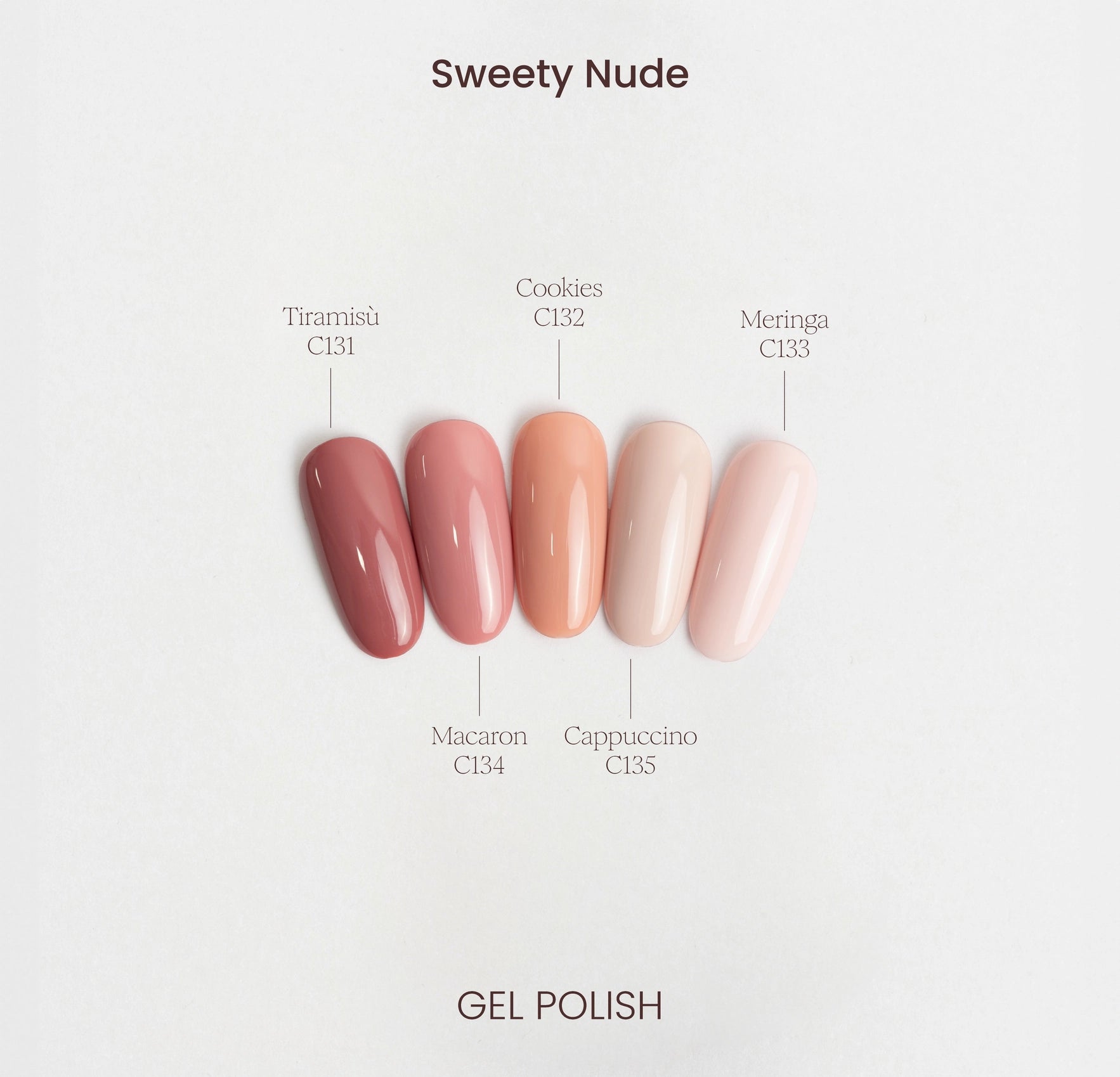 collezione di smalti gel semipermanenti Sweety Nude