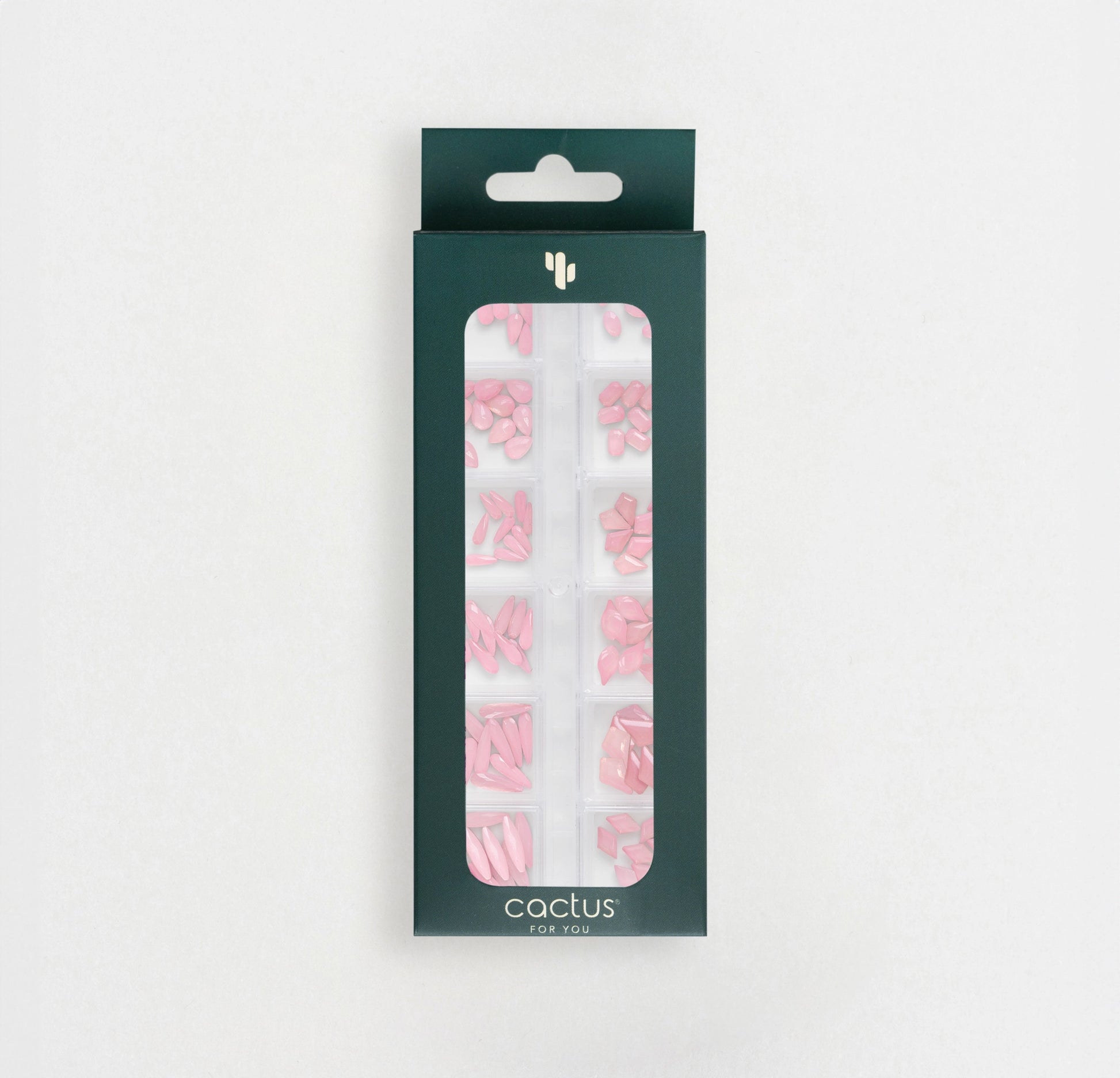 Set di cristalli Rosa Opal per nail art, diverse forme.