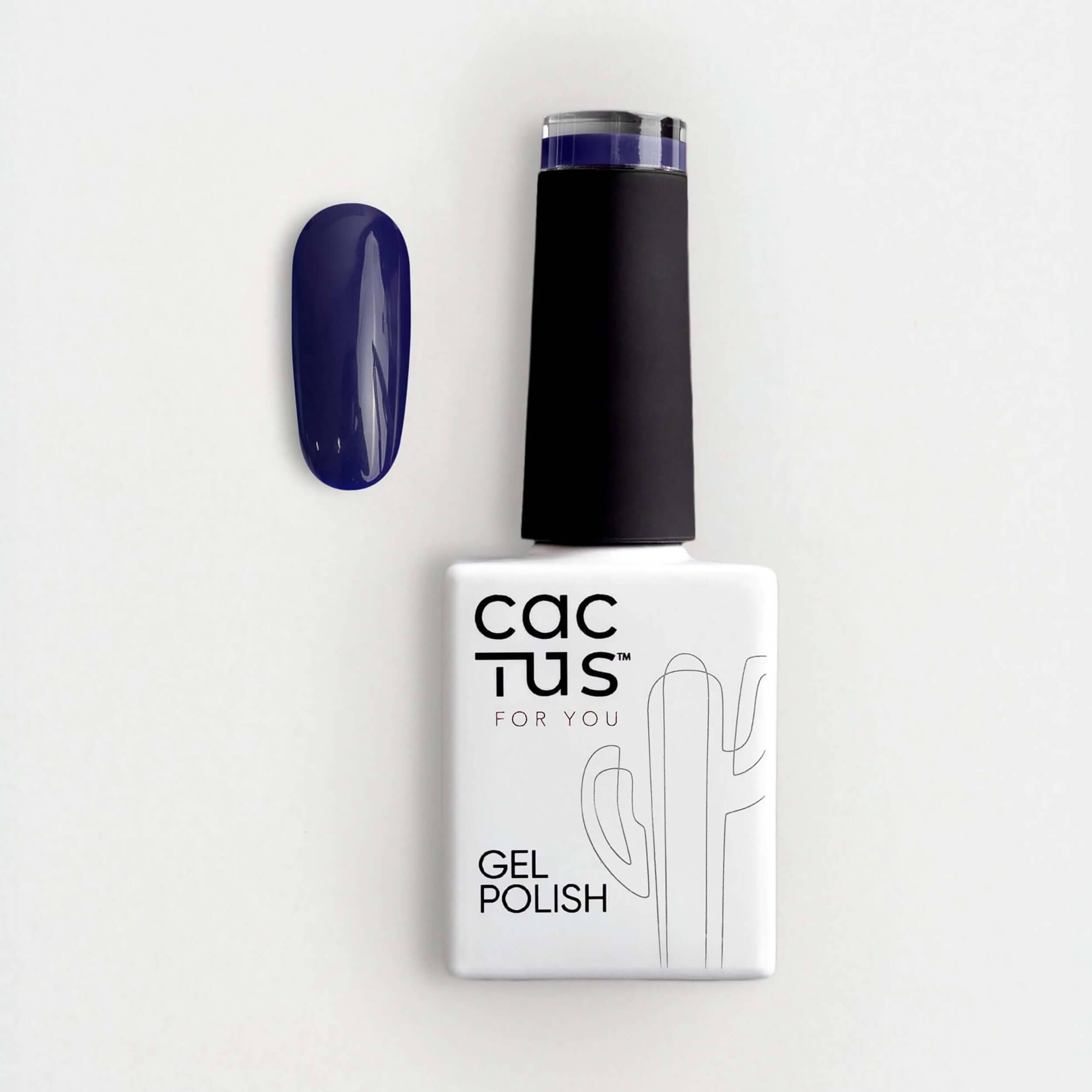 Smalto semipermanente Indigo Cactus For You, colore blu scuro per manicure professionale