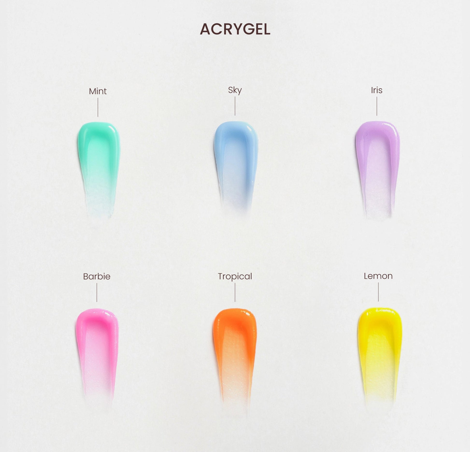 collezione di acrygel colorati