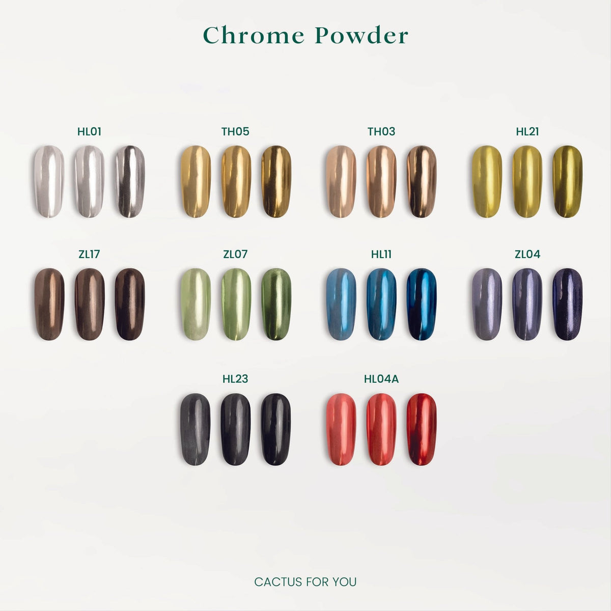 Chrome Powder Metallic Effect HL11 