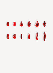 Red crystals for nails