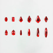 Cristales rojos para uñas