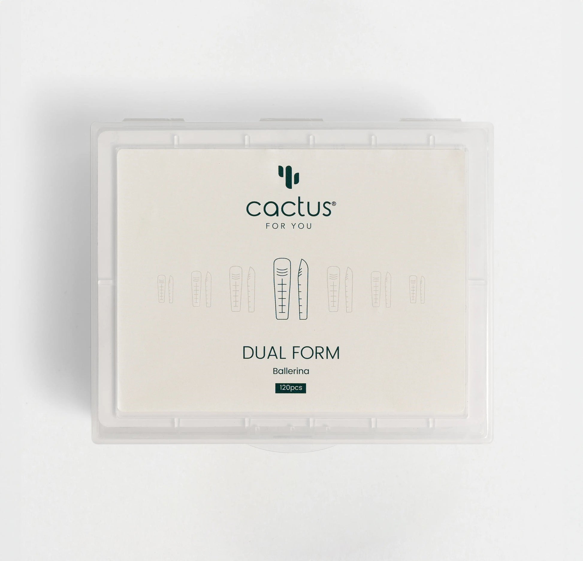 Confezione delle Dual Form Ballerina Arcuata di Cactus, con le opzioni di forma delle unghie.