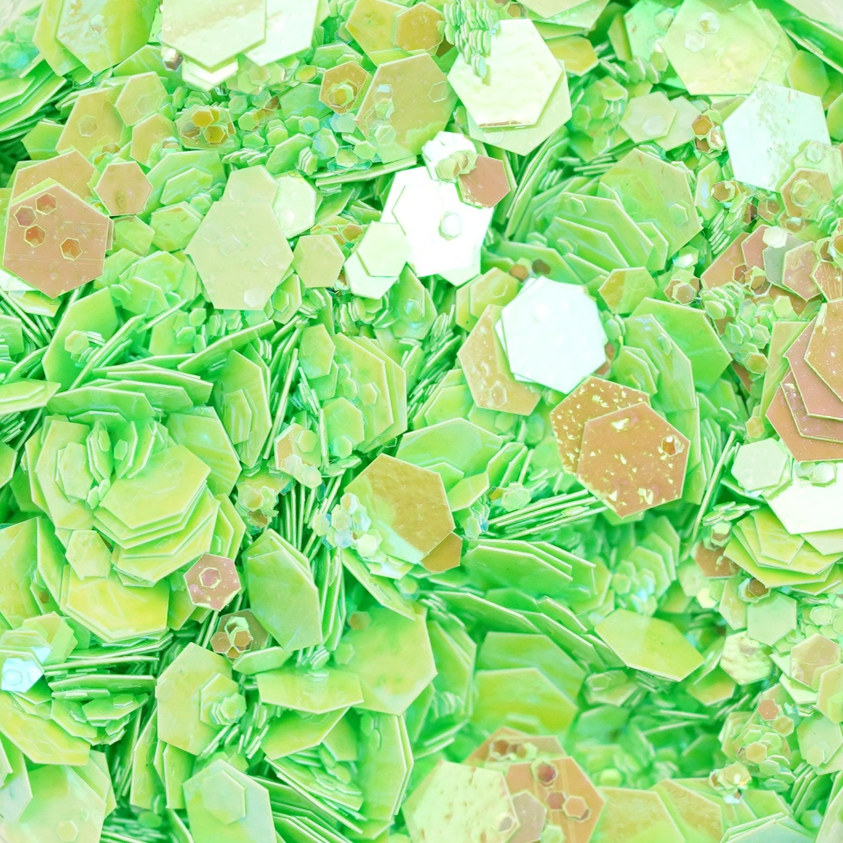 Glitter per decorazioni - verde - dettaglio