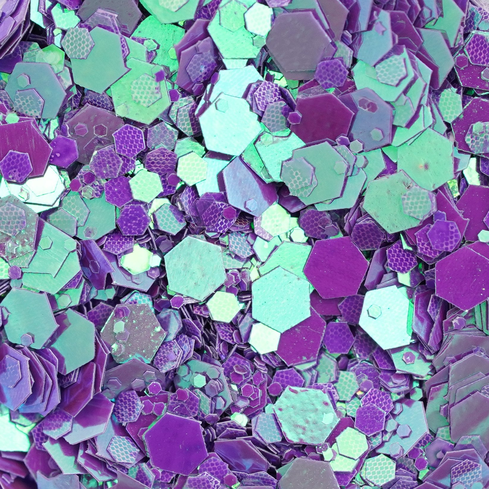 Glitter per decorazioni - viola - dettaglio