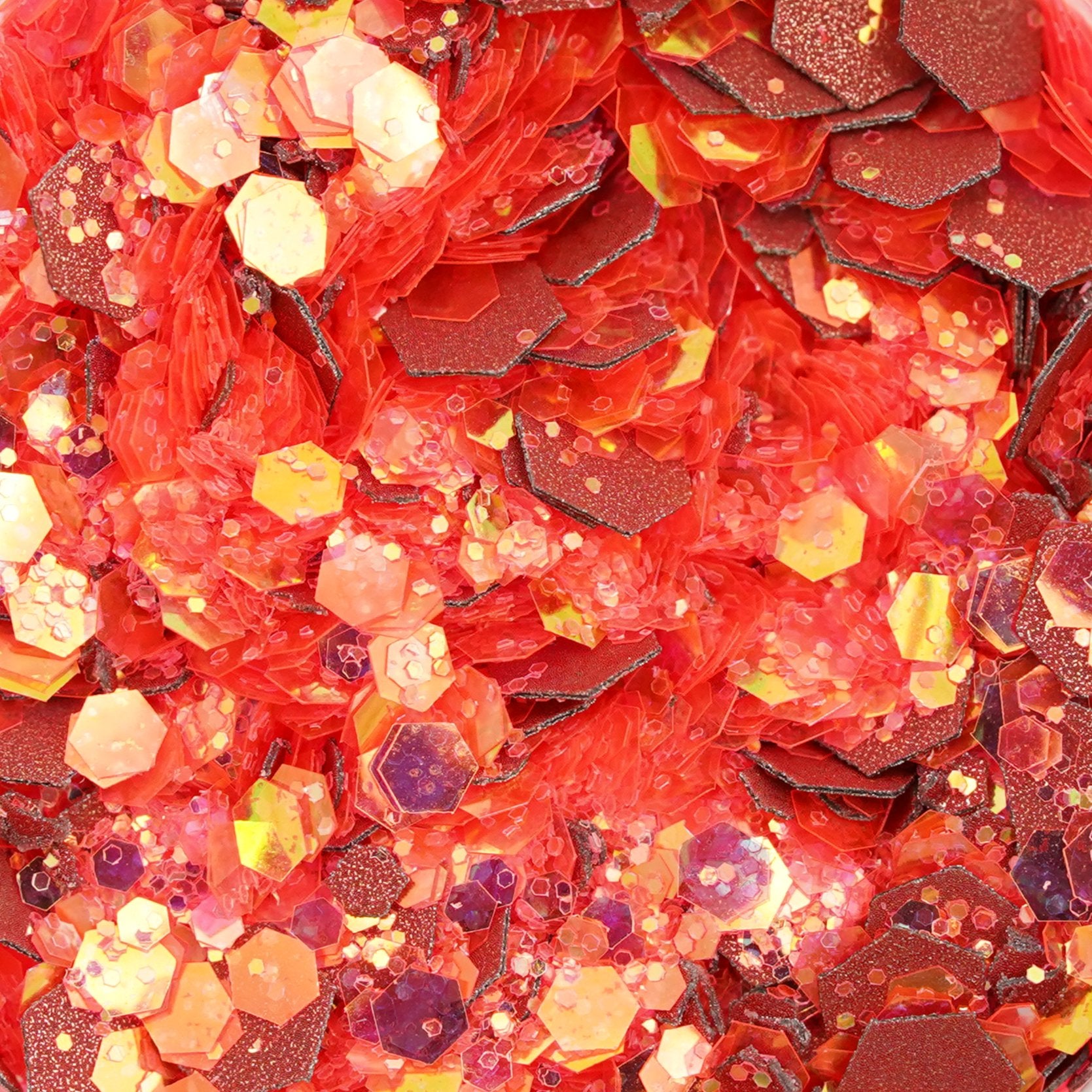 Glitter per decorazioni - rosso - dettaglio