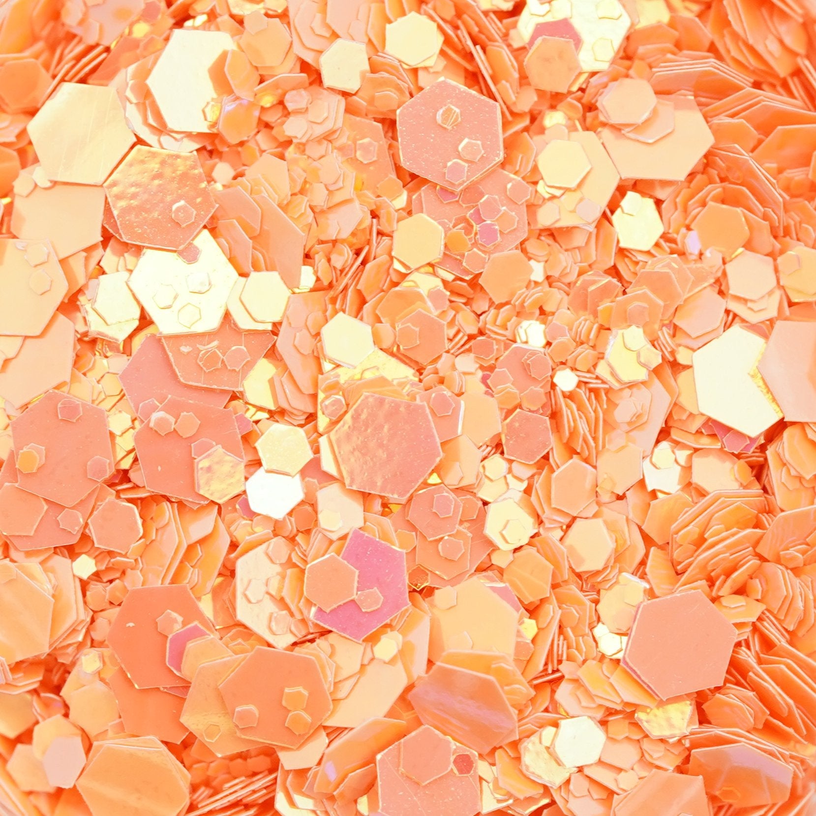 Glitter per decorazioni - arancione - dettaglio