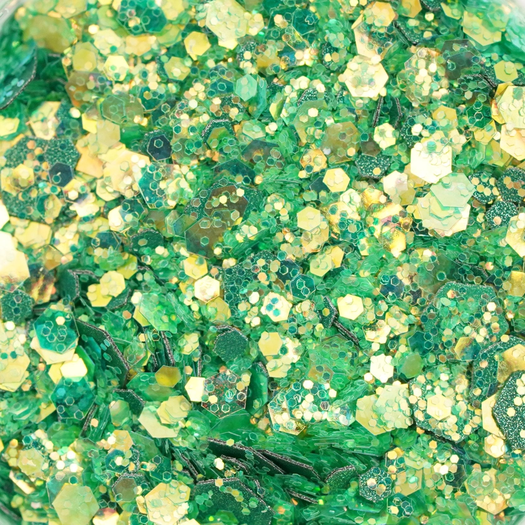 Glitter per decorazioni - verde - dettaglio