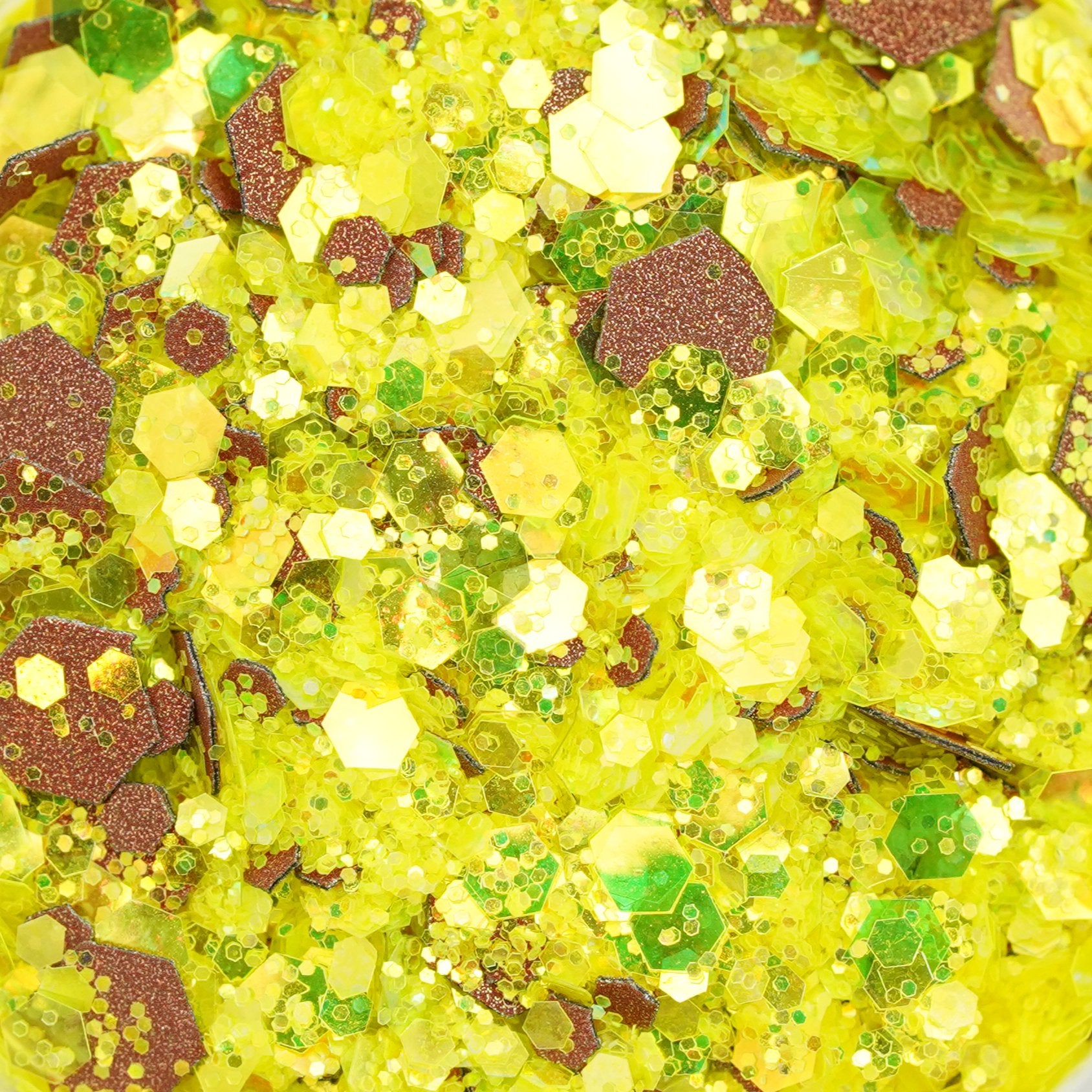 Glitter per decorazioni - giallo - dettaglio