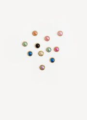 Colored Pearls with Gold Outline for Nail Art