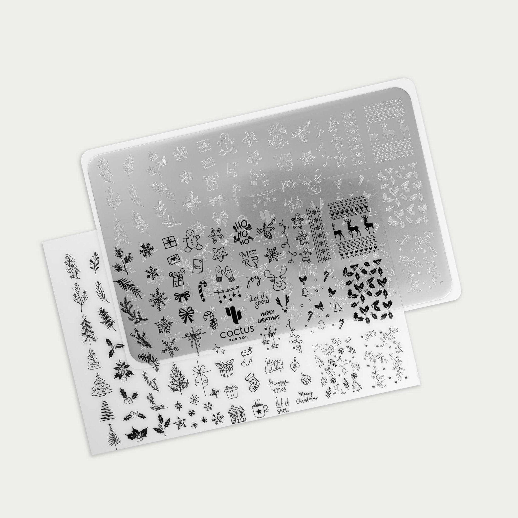 Piastra per Stamping in acciaio Merry Christmas