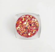 Glitter Pizza per nail art in contenitore trasparente