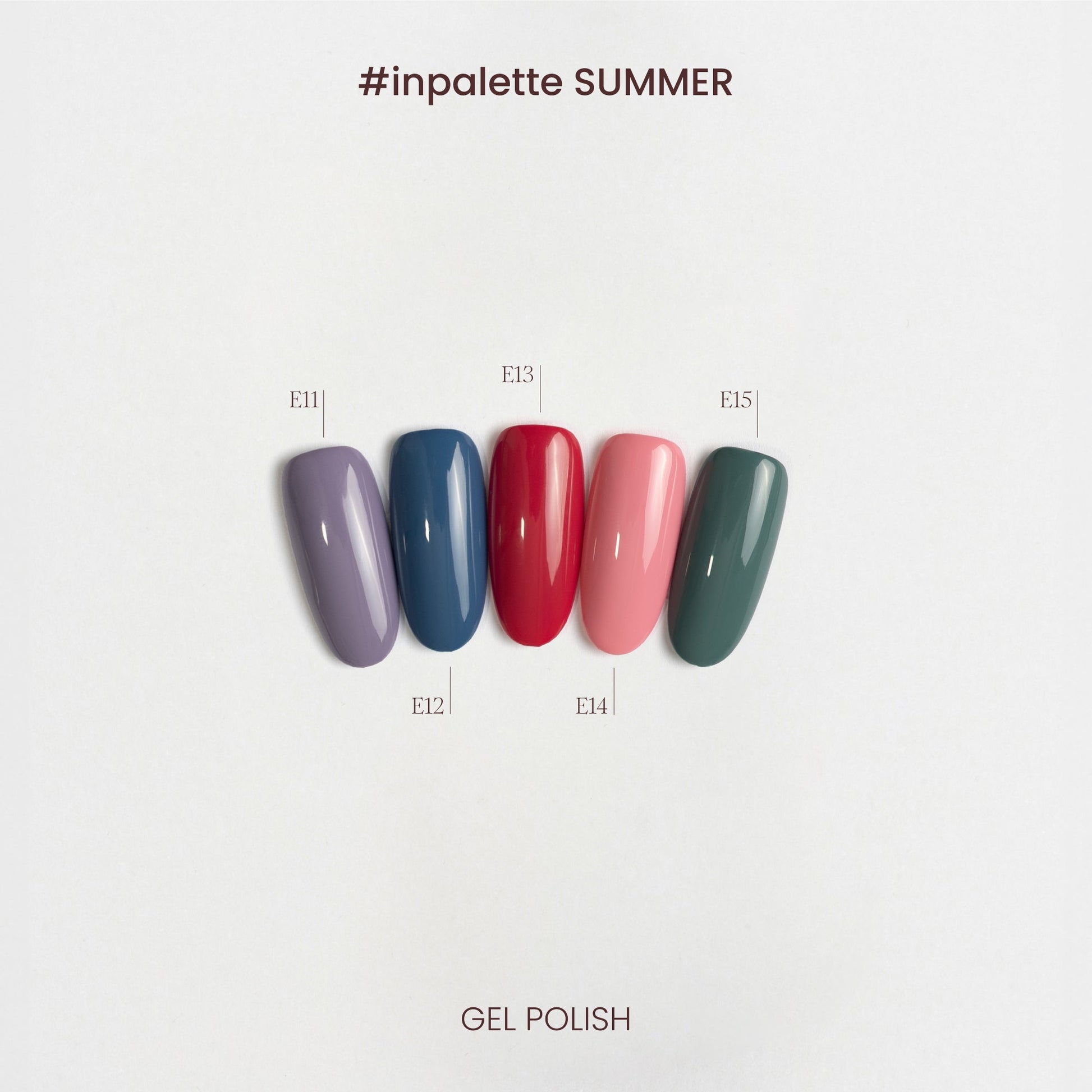 Collezione di colori semipermanenti Summer - E11-E15 - dettaglio colori