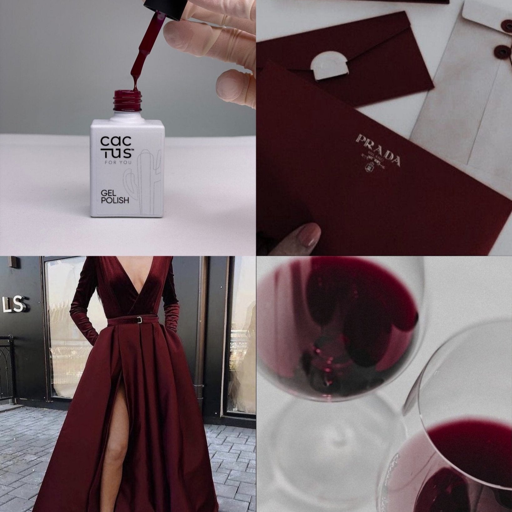Semi-permanent nail polish Burgundy C63