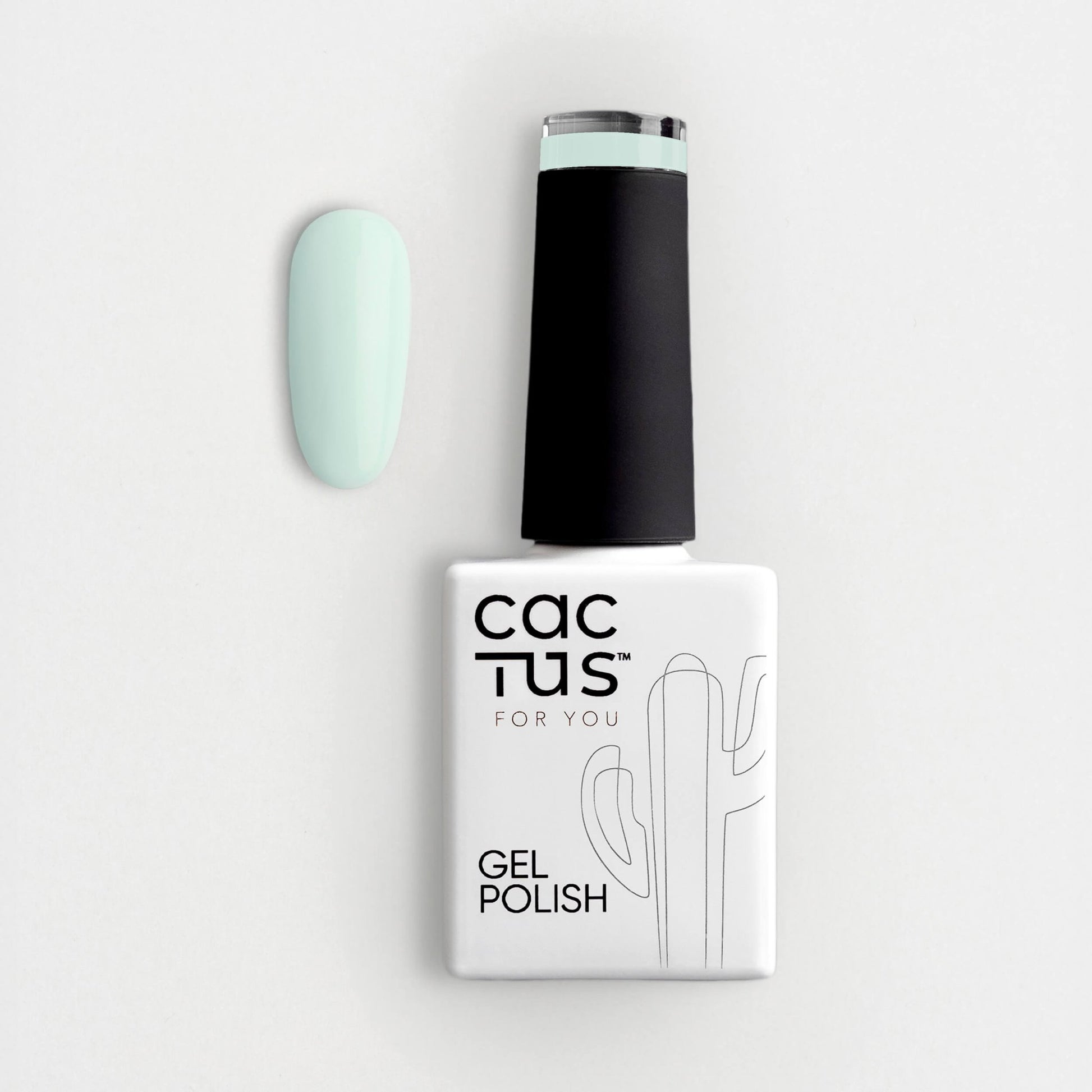 Gel Polish C161 Fiocco, delicato verde menta per unghie eleganti.