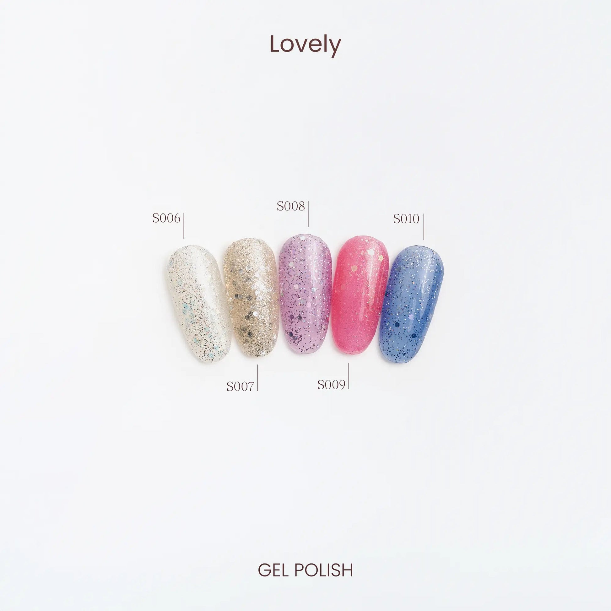 Smalti gel Cactus for You, codici colore S006 a S010