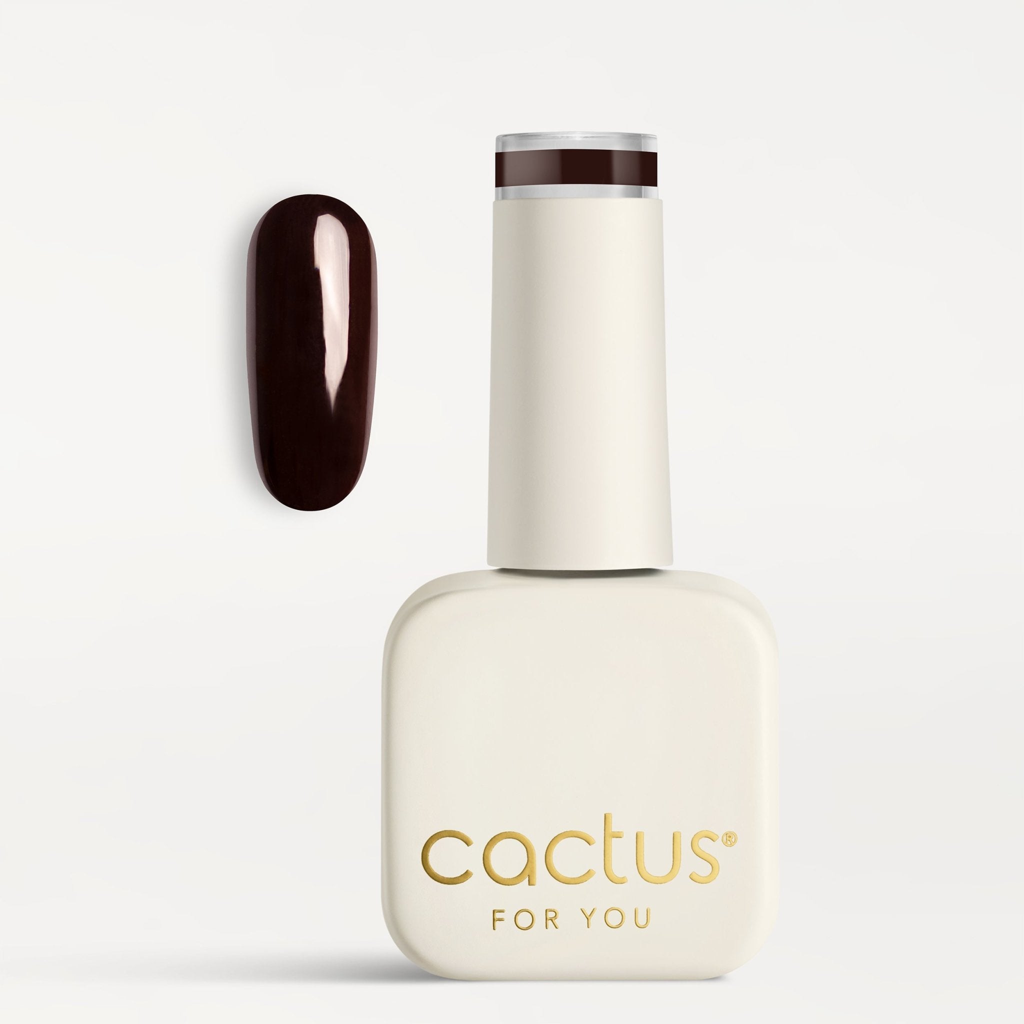 Smalto semipermanente Sacher C181 Cactus For You, boccetta e swatch colore rosso scuro intenso