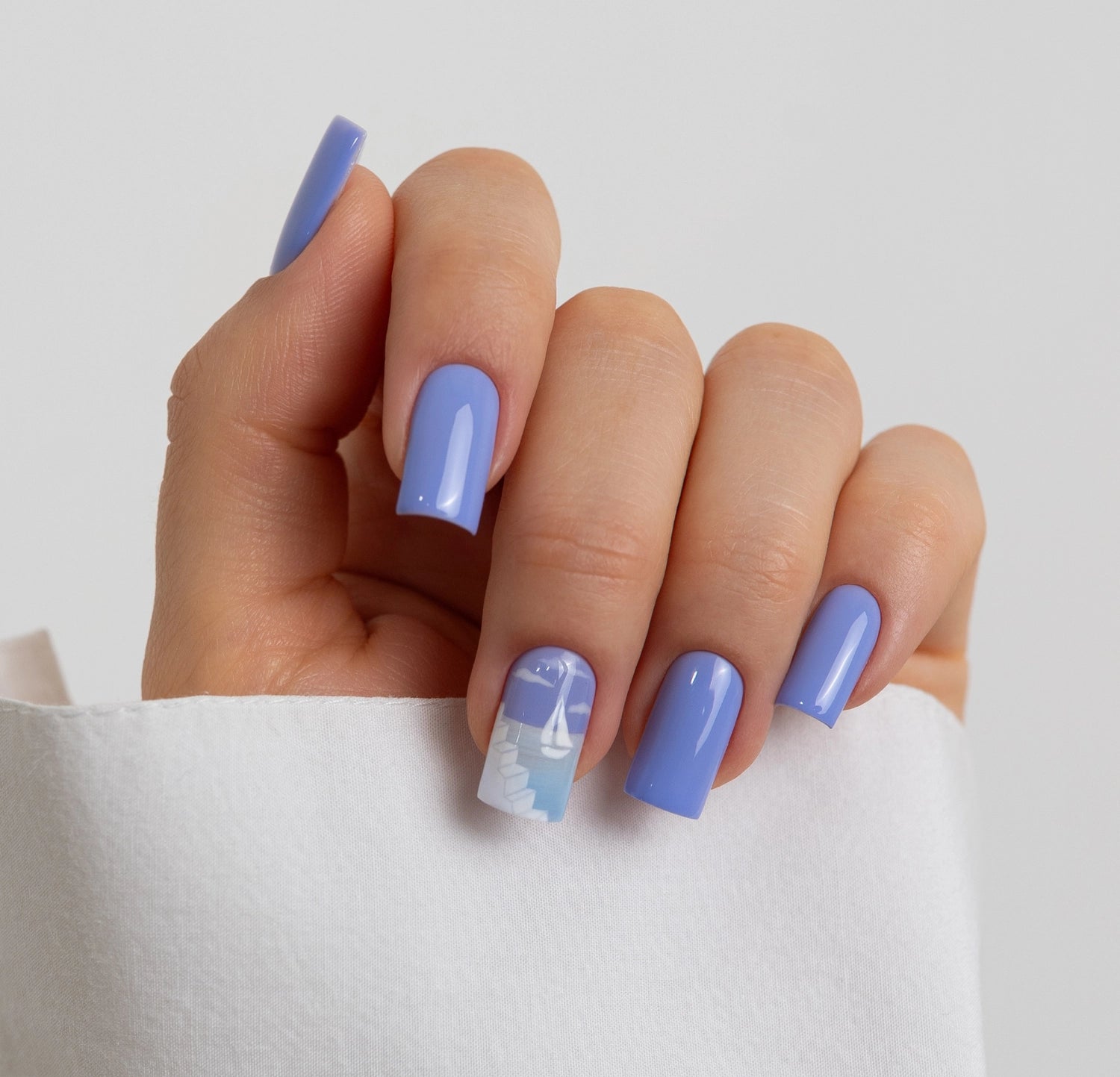 nail art con lo smalto semipermanente santorini