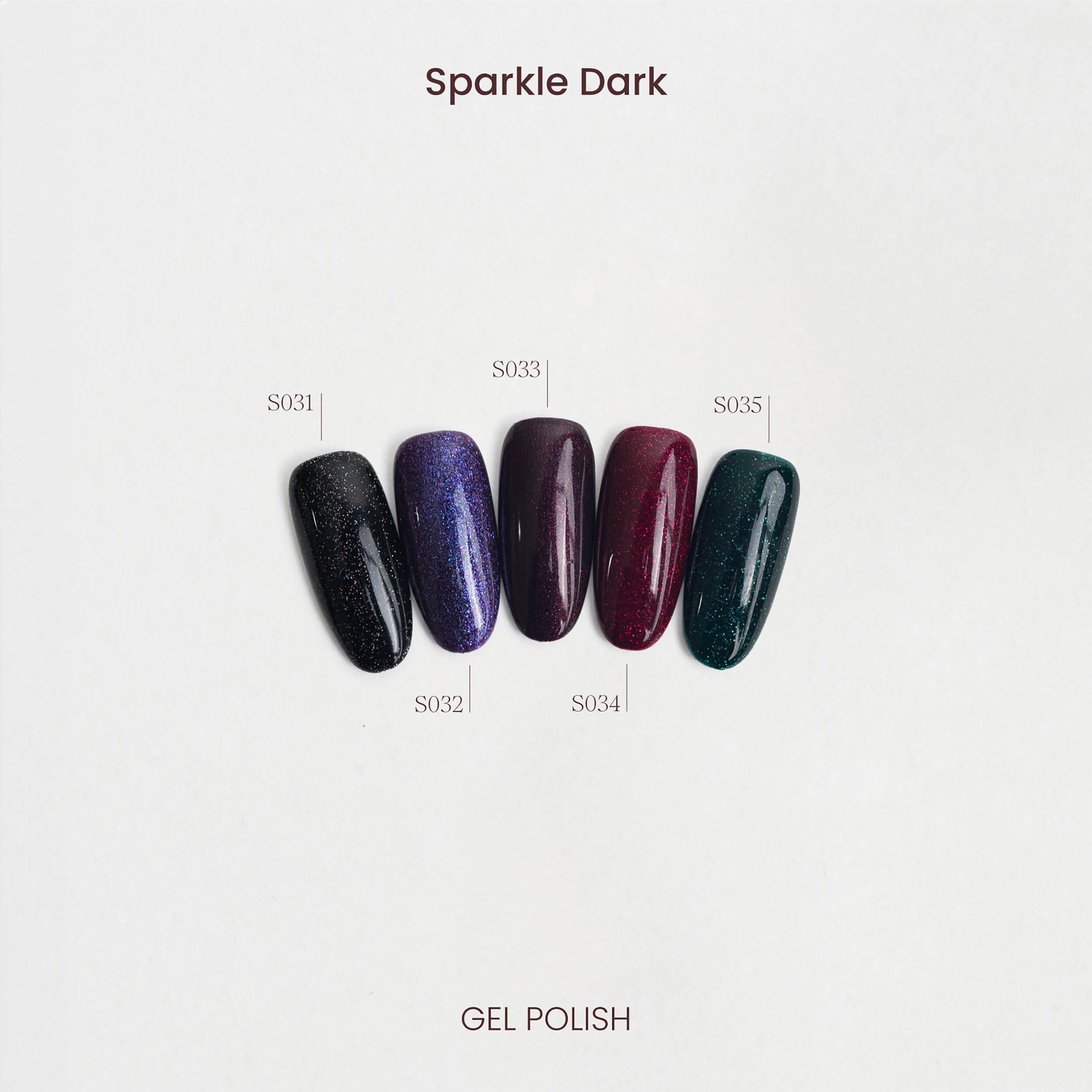 Gel Polish Sparkle Dark Cactus For You - Smalti semipermanenti glitterati, colori scuri ed eleganti