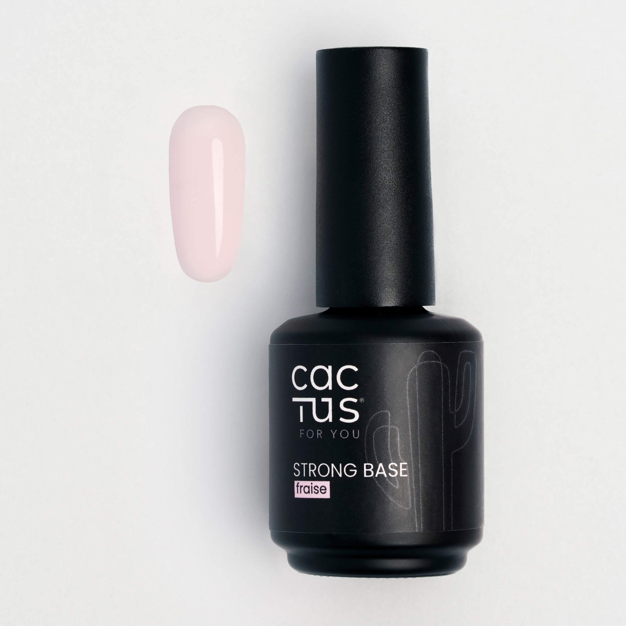 Base semipermanente strong Fraise - rosa baby lattiginoso, texture fluida e ideale per tecniche veloci senza colature.