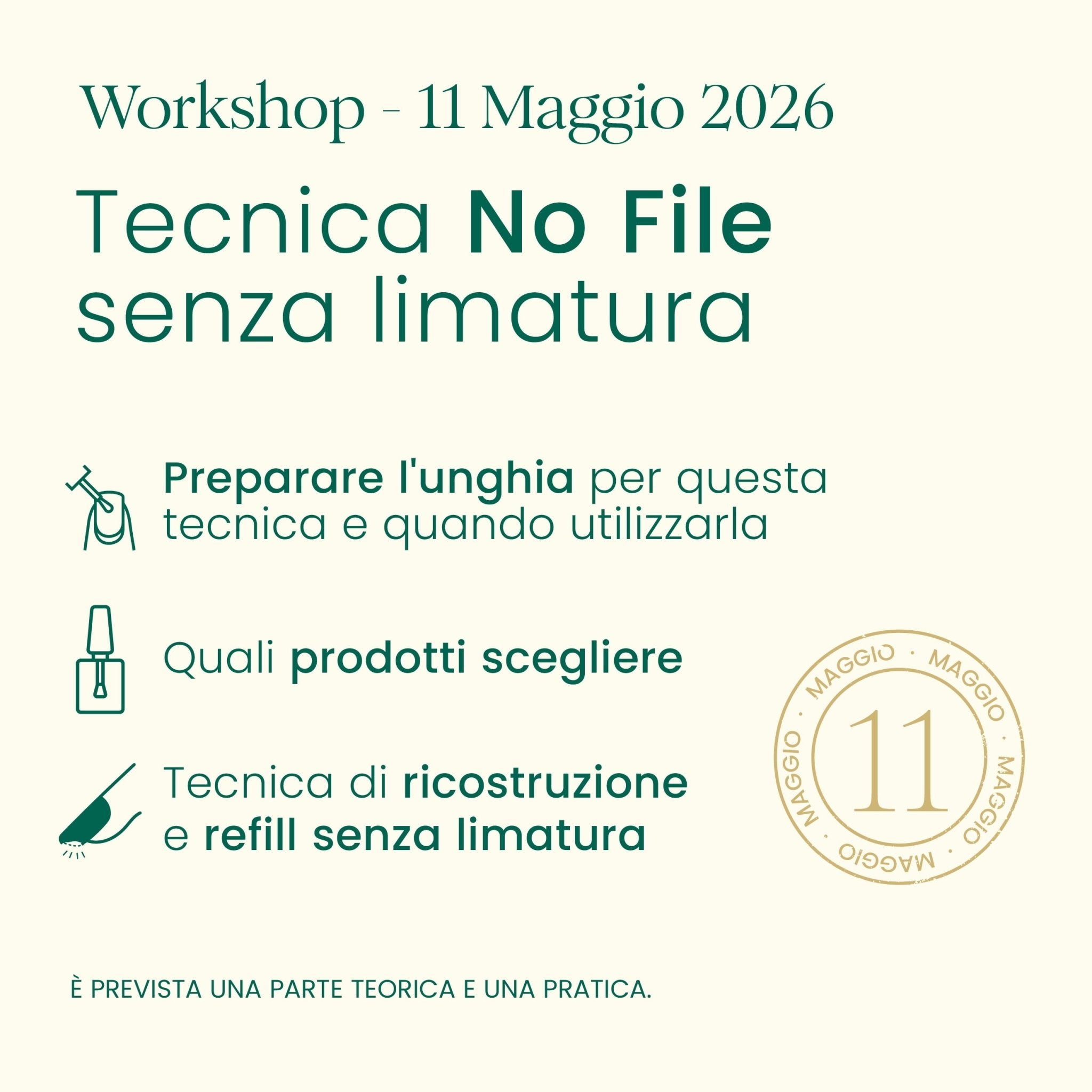 Workshop - 11 Maggio (dalle 9 alle 16) - Tecnica No File senza limatura