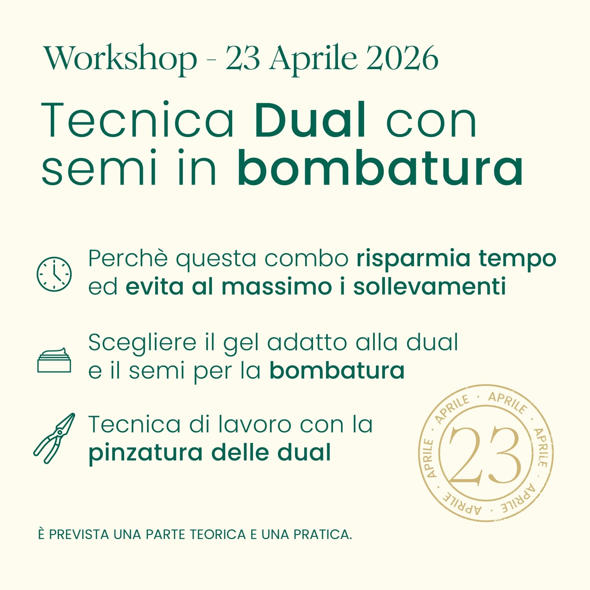Workshop - 23 Aprile (dalle 9 alle 16) - Tecnica Dual con Semi in Bombatura
